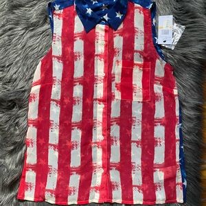 New Jessica Simpson Shirt with American Flag